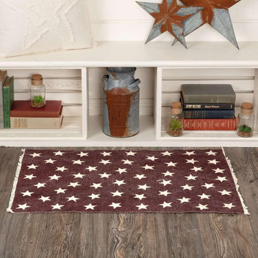 Antique Red Star Rug Rect 20x30 VHC Brands - The Fox Decor